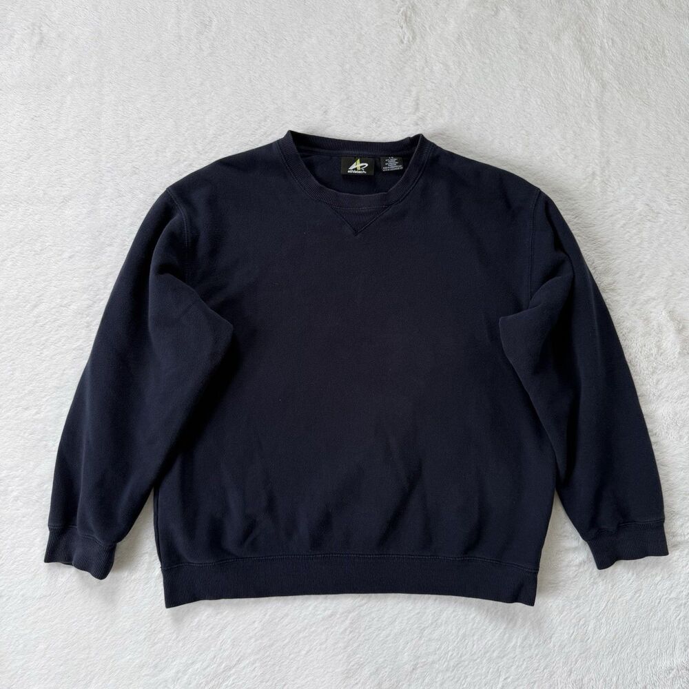 Athletech Adult Navy Blue Pullover Sweatshirt Size Large